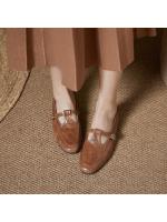 Zapatos de mujer hechos a mano, primavera y verano 2025, nuevos, estilo retro Mary Jane, japoneses y coreanos, planos con cordones. - details 4