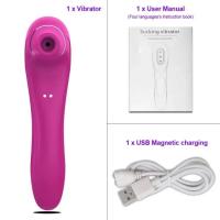 Vibrador de succión de Vagina, estimulador de clítoris de succión de lengua Oral, Juguetes sexuales para adultos, masturbador erótico para mujeres - details 11