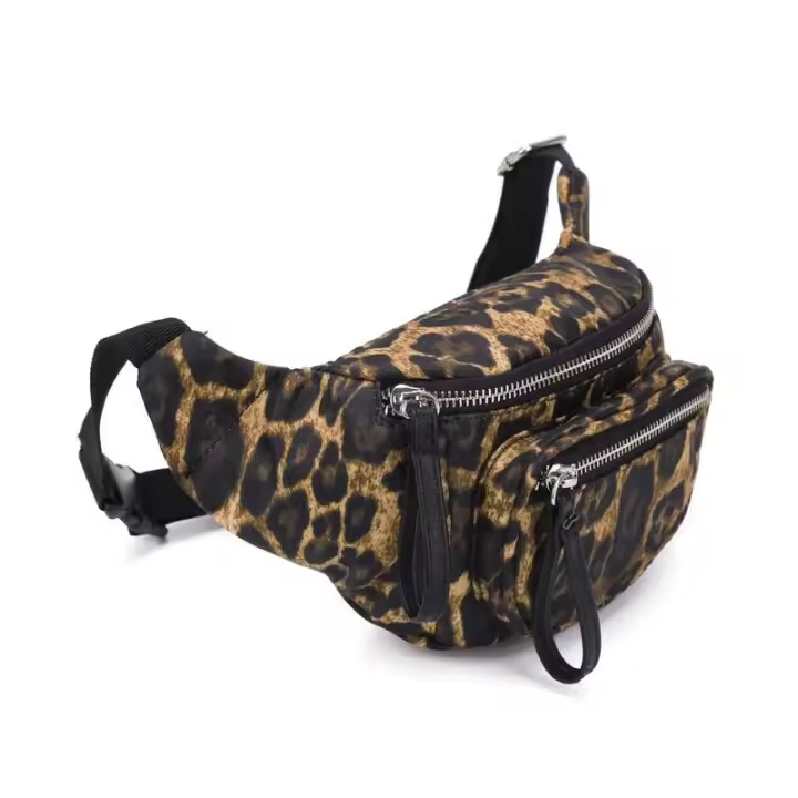 Riñoneras con estampado de leopardo Vintage para mujer, bolso portátil para mujer, mochila de lujo de alta gama - 1