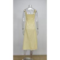 Vestido de primavera 2025 para mujer, estilo europeo y americano, estampado floral francés, sin espalda, con abertura y tirantes finos. - details 6