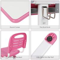 Escritorio para niños con cajón de silla y soporte de lectura, mesa de estudio y silla para niños, rosa, 3-10 años - details 5