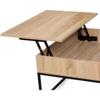 Mesa de centro, con tablero abatible integral y estante inferior, diseño industrial - details 3