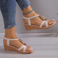 Nuevas sandalias planas con punta abierta y tacón medio con cuentas hechas a mano versátiles de verano - details 3