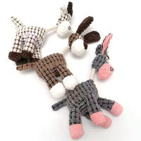 Juguete De Perro En Forma De Burro Tela De Corduroy Masticable Con Silbato Almohadilla De Hueso Para Entrenamiento De Mascotas Accesorios Para Perros - details 5