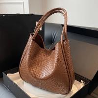 Bolso de hombro tejido de gran capacidad para mujer - Bolso de mano texturizado elegante con cierre magnético y correas fijas, bolso informal elegante de color sólido para ir al trabajo, ir de compras, citas (caqui/marrón claro/verde/negro), accesorio par - details 2