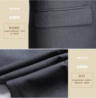 Traje de doble botón para hombre, traje formal de dos piezas, ajustado, adecuado para negocios y trabajo profesional - details 21