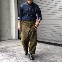 1920s Vintage Ejército de EE. UU. Primavera Verano Azul Denim Uniformes de Trabajo Jersey Suelto Camisa Chaqueta - details 2