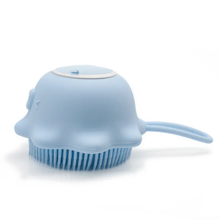 Cepillo de baño de silicona creativo, cepillo de baño suave para lavar el pelo de mascotas, cepillo de baño de silicona rellenable - 1
