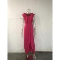 Flamin A Vestido de noche irregular y elegante con volantes y cuello en V - details 15