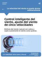 Ventilador USB Portátil con Luz Nocturna Rotación de 360°, 3 Velocidades, Silencioso y Ahorro Energético para Cama/Escritorio/Pared - details 10