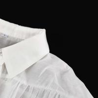Bornladies-Camiseta de manga larga para mujer, Top de campaña versátil de Color sólido con cuello holgado a la moda para oficina, otoño - details 18