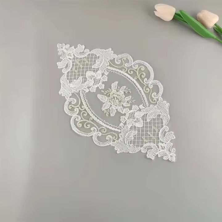 Servilletas bordadas Ence, cojines para vasos de papel, decoración del hogar para fiestas, bodas, accesorios para fotografías, aislamiento, manteles individuales, protección contra quemaduras, - 1