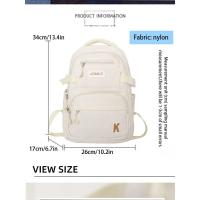 Nombre: mochila ligera y elegante con múltiples bolsillos para el trabajo, mochila escolar para estudiantes, con colgante, Color - details 1