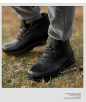 Botas calientes botas cortas de los hombres de lana resistente al frío al aire libre impermeable a prueba de nieve zapatos de algodón zapatos casuales hombres - details 2