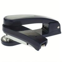 1 grapadora de escritorio que puede girar 360 grados, funcionamiento manual, suministros de oficina de negocios multifuncionales, negro, azul marino - details 2