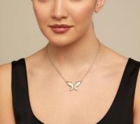 UNO DE Collar de Mariposa Atractivo y Versátil - Collar de Plata para Mujeres, Joyería Glamorosa - details 1