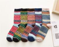 HSS Brand Men Winter Socks Thick Wool Retro Style Colorful Fashion Man Socks For Snow boots 5Pairs/Lot - details 0