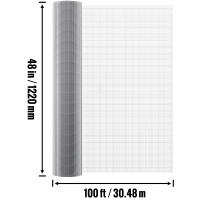 SucceBuy Rollo de malla de alambre galvanizado en caliente de calibre 19 para cercas de pollos, jaulas de conejos, jardín, roedores pequeños, alambre duradero, 1/2 pulgada, 24 pulgadas x 100 pies - details 9