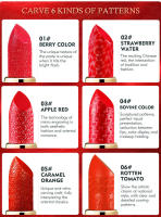 Bsimone Tiktok Same Carved Tomato Lipstick Lápiz labial de terciopelo hidratante de larga duración - details 2