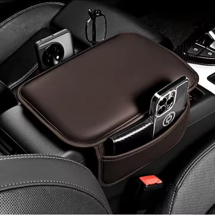 Funda de cojín para Reposabrazos de coche Toyota, caja de consola central, alfombrilla con bolsillo - 1