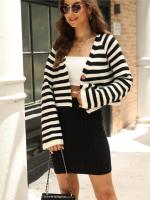 Chic Cardigan Vintage Ligero Suéter de Punto con Rayas para Mujer Elegante Estilo Harajuku 2024 - details 1
