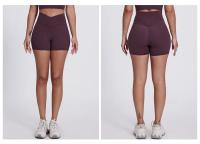 SHINBENE-pantalones cortos con realce de glúteos para gimnasio, Shorts de cintura alta con forma de melocotón, Sexy, cruzado, 4 pulgadas, para entrenamiento, Yoga y correr - details 9