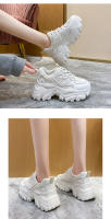 Zapatos blancos versátiles de suela gruesa que aumentan la altura, zapatos deportivos cómodos y transpirables. - details 7