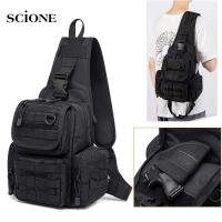 Bolso cruzado diario de hombro táctico multifuncional de nailon negro para hombre de gran capacidad para deportes al aire libre - details 0