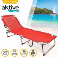 Plegable con Parasol Gris, Antivuelco, Reclinable 3 Posiciones, Material: Acero y textileno, Medidas: 193x53x30cm, Peso máx. soportado 110Kg, Tumbonas Plegables (62288) - details 16