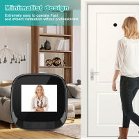 Anchtek-timbre con mirilla de 2,4 pulgadas, cámara de 90 °, Visor de puerta, electrónico, LCD, Digital, inteligente, Ojo de Gato, Visual - details 6