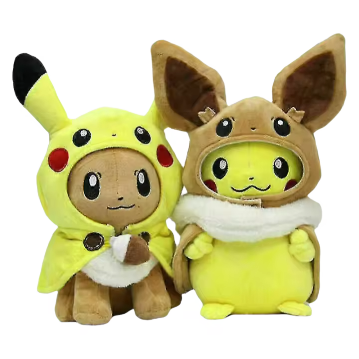 Juguetes blandos de peluche de Anime, muñeco de peluche de Pikachu, Eevee, Cosplay, regalo, 12 ", c - 1