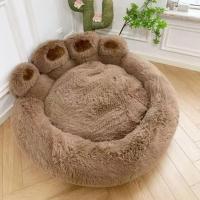 Cama de perro de lujo pata en forma de felpa perro estera, cama para mascotas para perros pequeños medianos y grandes, suministros gatito, perro mascota calmante cama, estera lavable - details 13