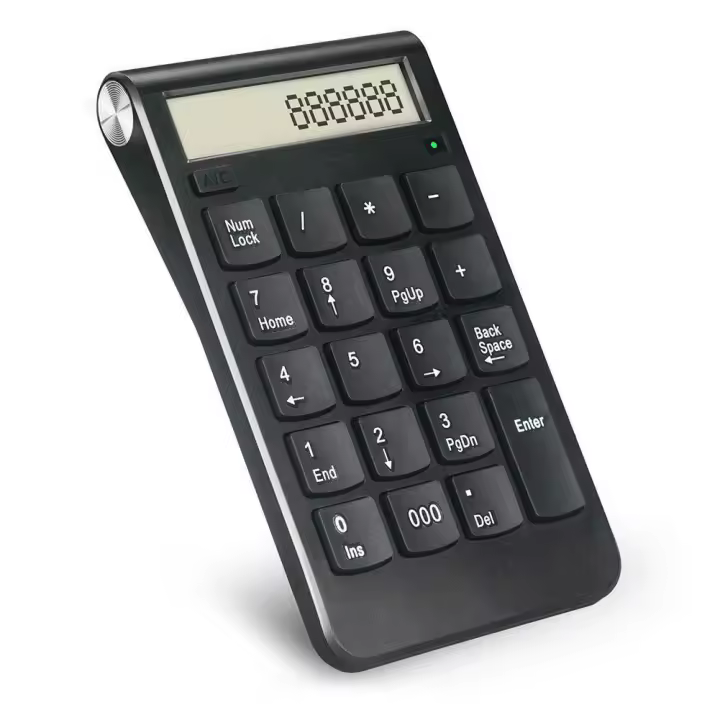 Teclado numérico inalámbrico 2 en 1, 2,4G, con calculadora de pantalla LCD, para ordenador portátil, PC, para Finanzas/contabilidad/finanzas - 1