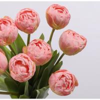 7 uds/paquete de ramas de tulipán artificiales realistas simulación DIY flores de seda decoración del hogar flores falsas florales de 44CM - details 10