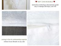 Caminos de mesa de comedor circulares cuadrados, diseño de mantel bordado ENCE, blanco beige, utilizado para restaurantes, bodas y fiestas - details 10