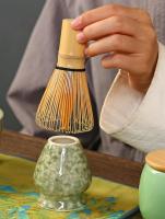 Juego de té Matcha japonés de cerámica de bambú, 5 uds., calidad alimentaria con boquilla, cuenco para mezclar, agitador japonés reutilizable seguro - details 6