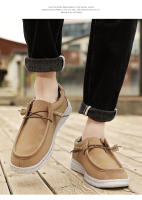 Los zapatos casuales de cuero para hombre son zapatos ligeros y de tela de un pedal para pies gordos y anchos. - details 7
