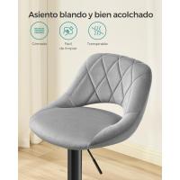 Taburete de Bar Juego de 2 Sillas de Cocina con Marco de Metal Estable y Cubierta de Terciopelo - details 4