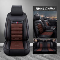 Cubierta de asiento de coche universal en cuero PU para la temporada completa Fácil instalación Protección para asiento de coche SUV - details 6