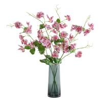Planta verde de 55cm, flores artificiales de guisante, elegante rama de flor de guisante de seda de tacto Real, flor falsa de plástico hecha a mano para fiesta de boda - details 4