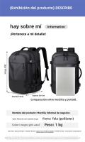 Mochila de negocios Moda nueva bolsa de viaje de gran capacidad Mochila de computadora impermeable para hombres Casuales Mochila de estudiante masculina - details 2