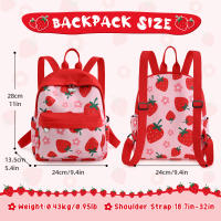 Mini mochila de fresa para mujer y niña, monedero ligero, informal, pequeña, viaje de compras - details 0