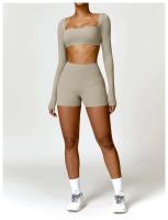 Pantalones Cortos de Cintura Alta de Yoga Ouwu Anti-Esqüí, Ideal para Ciclismo, Correr, Entrenamiento Intenso, Gimnasio Ropa Deportiva para Mujeres - details 20