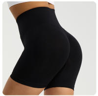 Pantalones cortos de yoga para levantamiento de glúteos para mujer, cintura alta, control de barriga, fruncidos - details 7