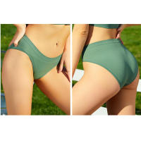 Ropa interior de algodón para mujer, bragas triangulares simples y transpirables de cintura media para niña - details 12