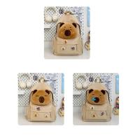 Mochila Capybara de gran capacidad, correas ajustables de nailon para los hombros, bolso escolar de dibujos animados, resistente al agua, con múltiples bolsillos - details 0