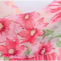 Vestido Corto de Verano con Halter Elegante Mii Chiffo con Estampa Floral para Mujeres - details 16