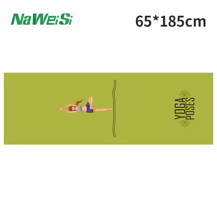 Yoga Mat Towel double-side Velvet Yoga Fitness Isolation Mat non-slip Folding Portable Sports Mat Towel Beach Quick Dry Towel - 1