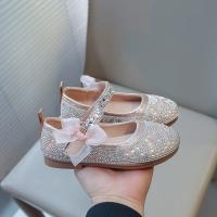 Zapatos de cuero para niñas, zapatos de vestir para niños, fiesta de boda, diamantes de imitación con pajarita de encaje, zapatos planos de princesa, Mary Janes dulce - details 7