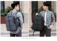 Mochila De Negocios Extensible de gran capacidad para hombre, morral multifunción de viaje con carga USB, impermeable, expandible, para ordenador - details 18